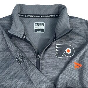 Philadelphia Flyers‎ NHL Fanatics Authentic Pro Quarter Zip Pullover Large Gray